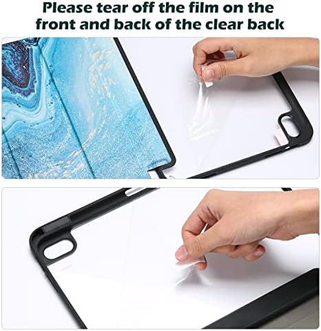 ProCase for iPad  A16  11th Generation 11 Inch 2025/10th Generation 10 9 Inch 2022 Case with Pencil Holder  Hybrid iPad 11 10 Case with Clear Back  Supports Auto Wake/Sleep  Black