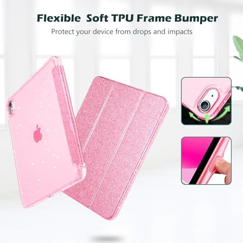 ProCase for iPad  A16  11th Generation 11 Inch 2025/10th Generation 10 9 Inch 2022 Case with Pencil Holder  Hybrid iPad 11 10 Case with Clear Back  Supports Auto Wake/Sleep  Black