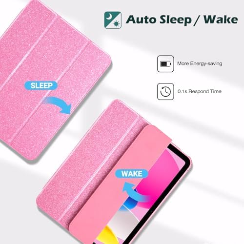 ProCase for iPad  A16  11th Generation 11 Inch 2025/10th Generation 10 9 Inch 2022 Case with Pencil Holder  Hybrid iPad 11 10 Case with Clear Back  Supports Auto Wake/Sleep  Black