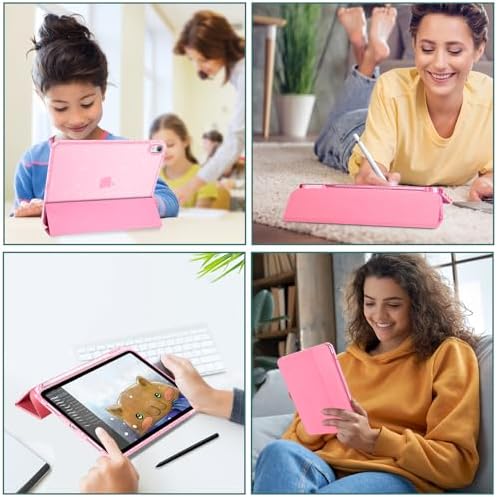 ProCase for iPad  A16  11th Generation 11 Inch 2025/10th Generation 10 9 Inch 2022 Case with Pencil Holder  Hybrid iPad 11 10 Case with Clear Back  Supports Auto Wake/Sleep  Black