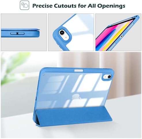 ProCase for iPad  A16  11th Generation 11 Inch 2025/10th Generation 10 9 Inch 2022 Case with Pencil Holder  Hybrid iPad 11 10 Case with Clear Back  Supports Auto Wake/Sleep  Black