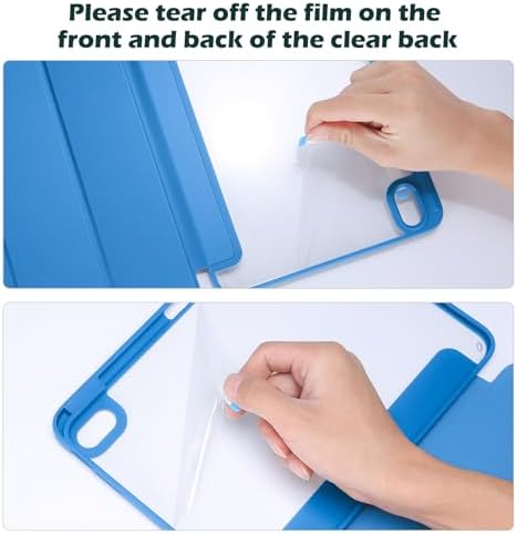 ProCase for iPad  A16  11th Generation 11 Inch 2025/10th Generation 10 9 Inch 2022 Case with Pencil Holder  Hybrid iPad 11 10 Case with Clear Back  Supports Auto Wake/Sleep  Black