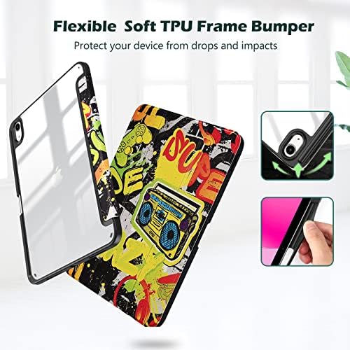 ProCase for iPad  A16  11th Generation 11 Inch 2025/10th Generation 10 9 Inch 2022 Case with Pencil Holder  Hybrid iPad 11 10 Case with Clear Back  Supports Auto Wake/Sleep  Black