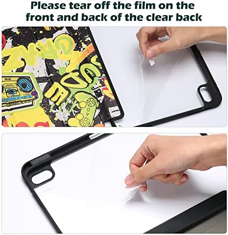 ProCase for iPad  A16  11th Generation 11 Inch 2025/10th Generation 10 9 Inch 2022 Case with Pencil Holder  Hybrid iPad 11 10 Case with Clear Back  Supports Auto Wake/Sleep  Black