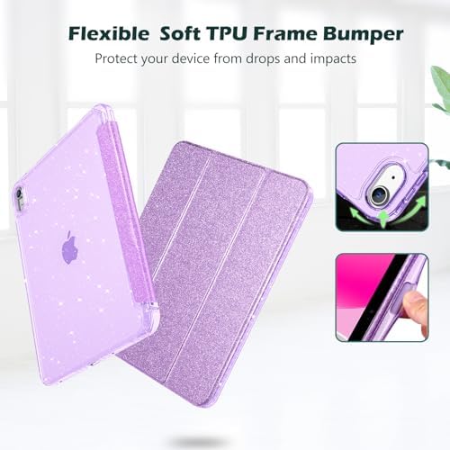 ProCase for iPad  A16  11th Generation 11 Inch 2025/10th Generation 10 9 Inch 2022 Case with Pencil Holder  Hybrid iPad 11 10 Case with Clear Back  Supports Auto Wake/Sleep  Black