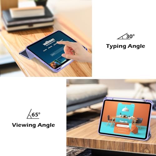 ProCase for iPad  A16  11th Generation 11 Inch 2025/10th Generation 10 9 Inch 2022 Case with Pencil Holder  Hybrid iPad 11 10 Case with Clear Back  Supports Auto Wake/Sleep  Black