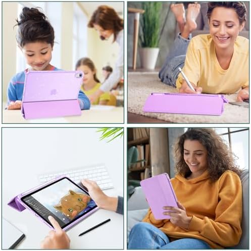 ProCase for iPad  A16  11th Generation 11 Inch 2025/10th Generation 10 9 Inch 2022 Case with Pencil Holder  Hybrid iPad 11 10 Case with Clear Back  Supports Auto Wake/Sleep  Black