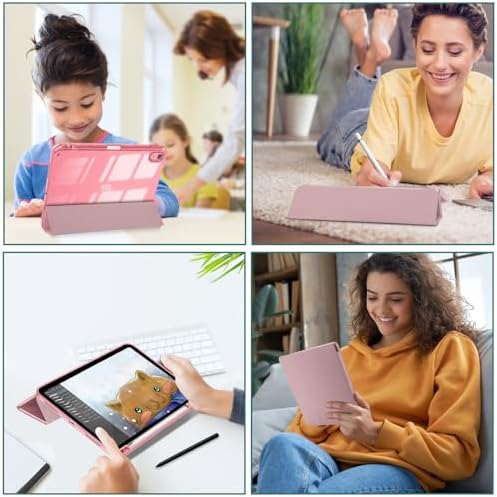 ProCase for iPad  A16  11th Generation 11 Inch 2025/10th Generation 10 9 Inch 2022 Case with Pencil Holder  Hybrid iPad 11 10 Case with Clear Back  Supports Auto Wake/Sleep  Black