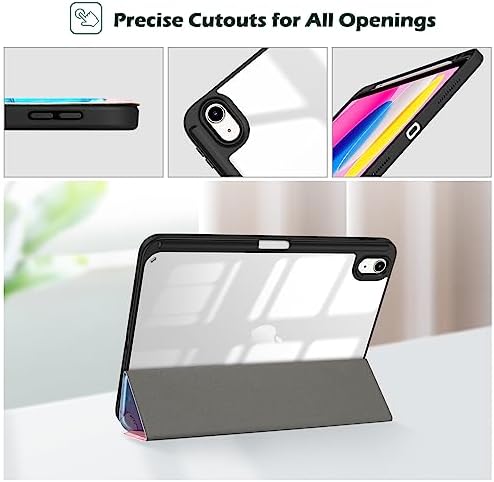 ProCase for iPad  A16  11th Generation 11 Inch 2025/10th Generation 10 9 Inch 2022 Case with Pencil Holder  Hybrid iPad 11 10 Case with Clear Back  Supports Auto Wake/Sleep  Black