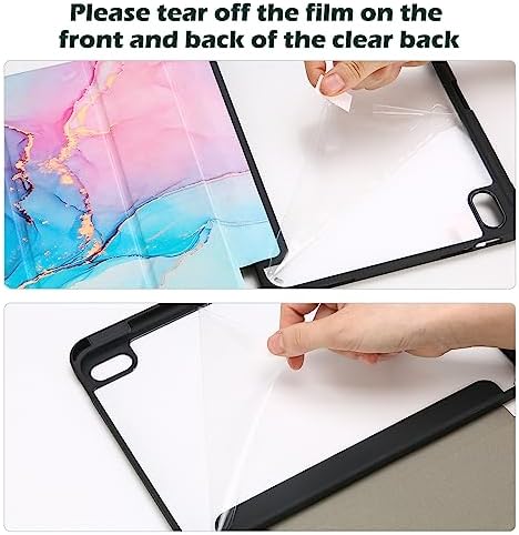 ProCase for iPad  A16  11th Generation 11 Inch 2025/10th Generation 10 9 Inch 2022 Case with Pencil Holder  Hybrid iPad 11 10 Case with Clear Back  Supports Auto Wake/Sleep  Black