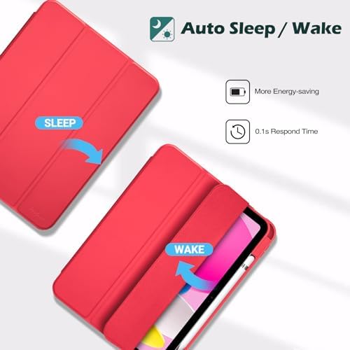 ProCase for iPad  A16  11th Generation 11 Inch 2025/10th Generation 10 9 Inch 2022 Case with Pencil Holder  Hybrid iPad 11 10 Case with Clear Back  Supports Auto Wake/Sleep  Black