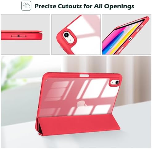 ProCase for iPad  A16  11th Generation 11 Inch 2025/10th Generation 10 9 Inch 2022 Case with Pencil Holder  Hybrid iPad 11 10 Case with Clear Back  Supports Auto Wake/Sleep  Black