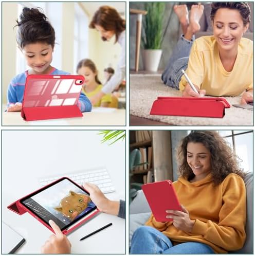 ProCase for iPad  A16  11th Generation 11 Inch 2025/10th Generation 10 9 Inch 2022 Case with Pencil Holder  Hybrid iPad 11 10 Case with Clear Back  Supports Auto Wake/Sleep  Black