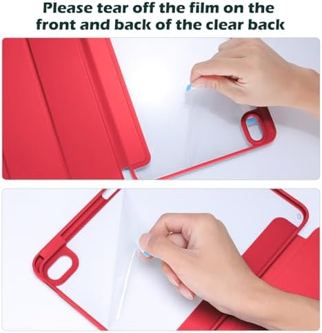 ProCase for iPad  A16  11th Generation 11 Inch 2025/10th Generation 10 9 Inch 2022 Case with Pencil Holder  Hybrid iPad 11 10 Case with Clear Back  Supports Auto Wake/Sleep  Black