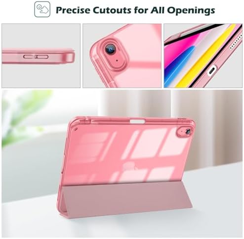 ProCase for iPad  A16  11th Generation 11 Inch 2025/10th Generation 10 9 Inch 2022 Case with Pencil Holder  Hybrid iPad 11 10 Case with Clear Back  Supports Auto Wake/Sleep  Black