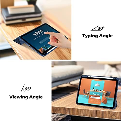 ProCase for iPad  A16  11th Generation 11 Inch 2025/10th Generation 10 9 Inch 2022 Case with Pencil Holder  Hybrid iPad 11 10 Case with Clear Back  Supports Auto Wake/Sleep  Black