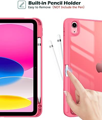 ProCase for iPad  A16  11th Generation 11 Inch 2025/10th Generation 10 9 Inch 2022 Case with Pencil Holder  Hybrid iPad 11 10 Case with Clear Back  Supports Auto Wake/Sleep  Black