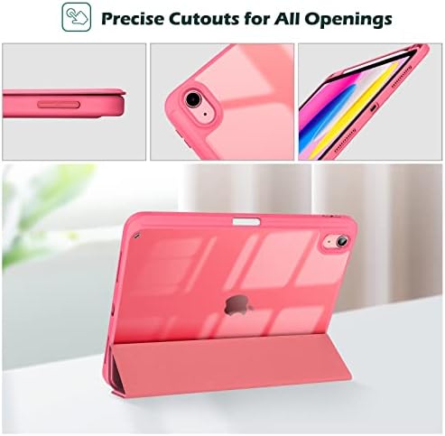 ProCase for iPad  A16  11th Generation 11 Inch 2025/10th Generation 10 9 Inch 2022 Case with Pencil Holder  Hybrid iPad 11 10 Case with Clear Back  Supports Auto Wake/Sleep  Black