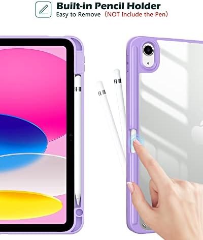 ProCase for iPad  A16  11th Generation 11 Inch 2025/10th Generation 10 9 Inch 2022 Case with Pencil Holder  Hybrid iPad 11 10 Case with Clear Back  Supports Auto Wake/Sleep  Black