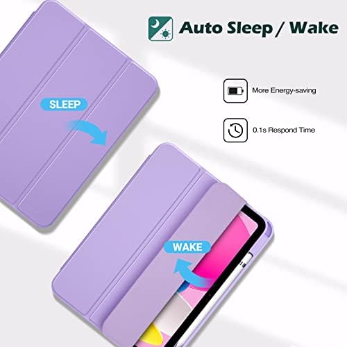 ProCase for iPad  A16  11th Generation 11 Inch 2025/10th Generation 10 9 Inch 2022 Case with Pencil Holder  Hybrid iPad 11 10 Case with Clear Back  Supports Auto Wake/Sleep  Black