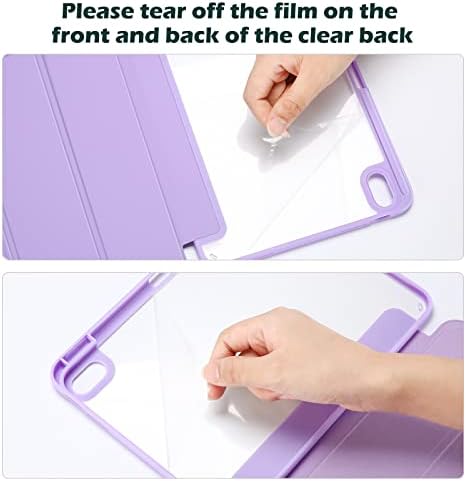 ProCase for iPad  A16  11th Generation 11 Inch 2025/10th Generation 10 9 Inch 2022 Case with Pencil Holder  Hybrid iPad 11 10 Case with Clear Back  Supports Auto Wake/Sleep  Black