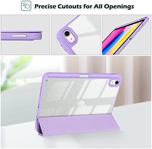 ProCase for iPad  A16  11th Generation 11 Inch 2025/10th Generation 10 9 Inch 2022 Case with Pencil Holder  Hybrid iPad 11 10 Case with Clear Back  Supports Auto Wake/Sleep  Black