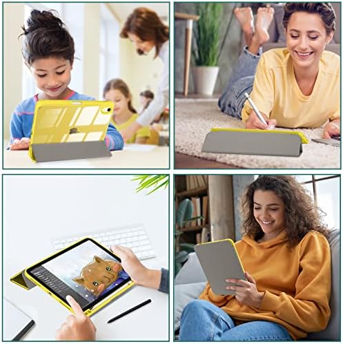 ProCase for iPad  A16  11th Generation 11 Inch 2025/10th Generation 10 9 Inch 2022 Case with Pencil Holder  Hybrid iPad 11 10 Case with Clear Back  Supports Auto Wake/Sleep  Black