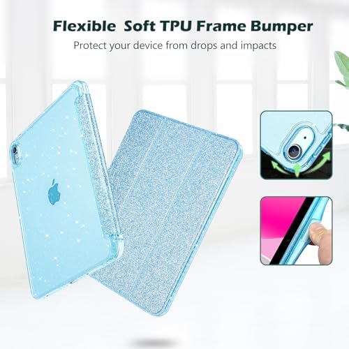 ProCase for iPad  A16  11th Generation 11 Inch 2025/10th Generation 10 9 Inch 2022 Case with Pencil Holder  Hybrid iPad 11 10 Case with Clear Back  Supports Auto Wake/Sleep  Black