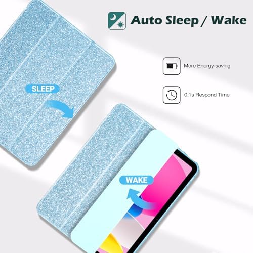 ProCase for iPad  A16  11th Generation 11 Inch 2025/10th Generation 10 9 Inch 2022 Case with Pencil Holder  Hybrid iPad 11 10 Case with Clear Back  Supports Auto Wake/Sleep  Black