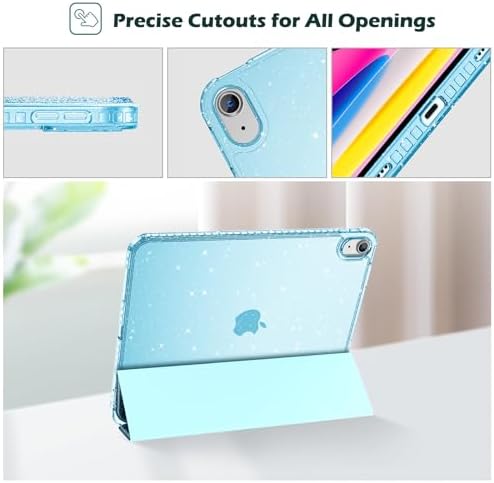 ProCase for iPad  A16  11th Generation 11 Inch 2025/10th Generation 10 9 Inch 2022 Case with Pencil Holder  Hybrid iPad 11 10 Case with Clear Back  Supports Auto Wake/Sleep  Black