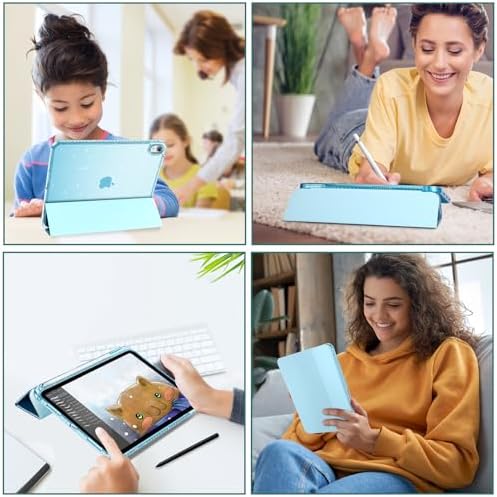 ProCase for iPad  A16  11th Generation 11 Inch 2025/10th Generation 10 9 Inch 2022 Case with Pencil Holder  Hybrid iPad 11 10 Case with Clear Back  Supports Auto Wake/Sleep  Black