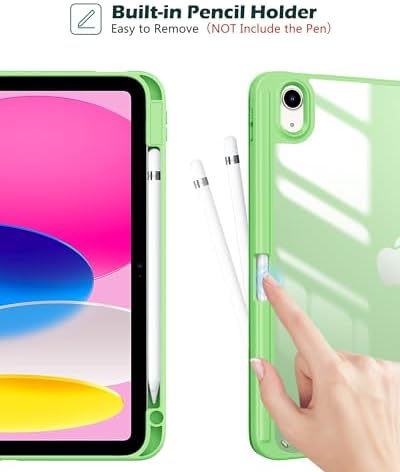 ProCase for iPad  A16  11th Generation 11 Inch 2025/10th Generation 10 9 Inch 2022 Case with Pencil Holder  Hybrid iPad 11 10 Case with Clear Back  Supports Auto Wake/Sleep  Black