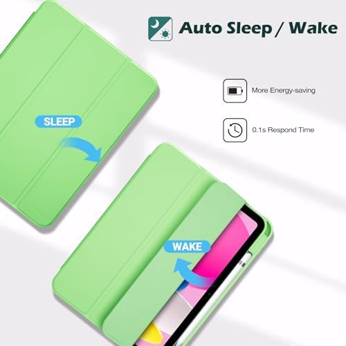 ProCase for iPad  A16  11th Generation 11 Inch 2025/10th Generation 10 9 Inch 2022 Case with Pencil Holder  Hybrid iPad 11 10 Case with Clear Back  Supports Auto Wake/Sleep  Black