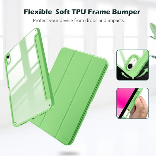 ProCase for iPad  A16  11th Generation 11 Inch 2025/10th Generation 10 9 Inch 2022 Case with Pencil Holder  Hybrid iPad 11 10 Case with Clear Back  Supports Auto Wake/Sleep  Black