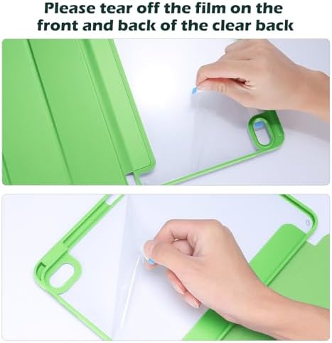 ProCase for iPad  A16  11th Generation 11 Inch 2025/10th Generation 10 9 Inch 2022 Case with Pencil Holder  Hybrid iPad 11 10 Case with Clear Back  Supports Auto Wake/Sleep  Black