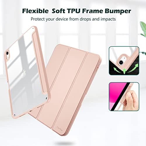 ProCase for iPad  A16  11th Generation 11 Inch 2025/10th Generation 10 9 Inch 2022 Case with Pencil Holder  Hybrid iPad 11 10 Case with Clear Back  Supports Auto Wake/Sleep  Black