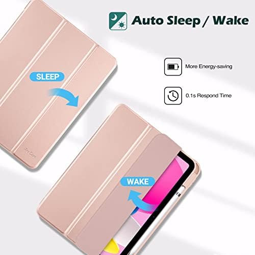 ProCase for iPad  A16  11th Generation 11 Inch 2025/10th Generation 10 9 Inch 2022 Case with Pencil Holder  Hybrid iPad 11 10 Case with Clear Back  Supports Auto Wake/Sleep  Black