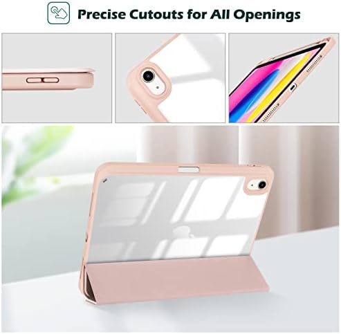 ProCase for iPad  A16  11th Generation 11 Inch 2025/10th Generation 10 9 Inch 2022 Case with Pencil Holder  Hybrid iPad 11 10 Case with Clear Back  Supports Auto Wake/Sleep  Black