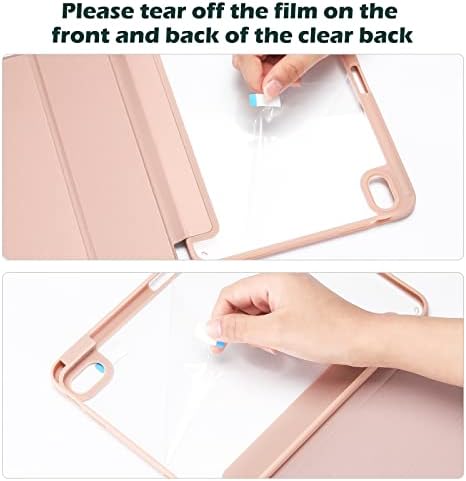 ProCase for iPad  A16  11th Generation 11 Inch 2025/10th Generation 10 9 Inch 2022 Case with Pencil Holder  Hybrid iPad 11 10 Case with Clear Back  Supports Auto Wake/Sleep  Black