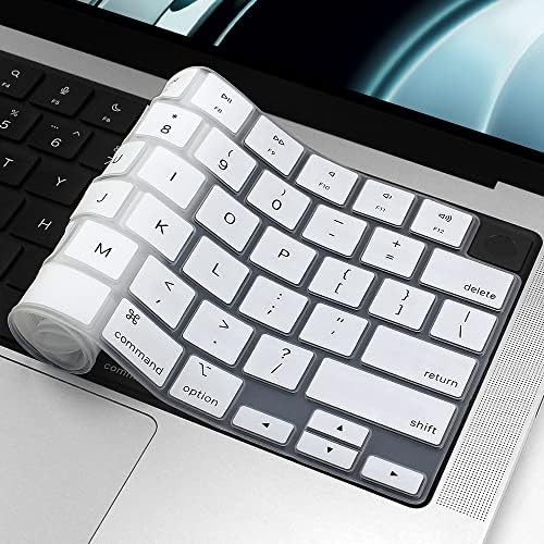 ProElife Funda de teclado para MacBook Air de 13.6 pulgadas 15 pulgadas 2024 2023 2022 M3 M2 Chip A2681 A2941, protector de teclado ultrafino U.S Enter para 2024-2022 Air 13.6 pulgadas 15 pulgadas M3