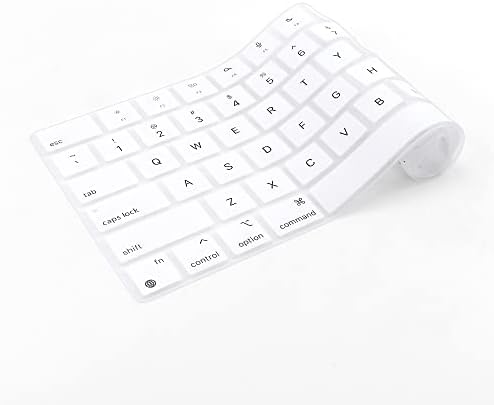 ProElife Funda de teclado para MacBook Air de 13.6 pulgadas 15 pulgadas 2024 2023 2022 M3 M2 Chip A2681 A2941, protector de teclado ultrafino U.S Enter para 2024-2022 Air 13.6 pulgadas 15 pulgadas M3