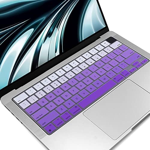 ProElife Funda de teclado para MacBook Air de 13.6 pulgadas 15 pulgadas 2024 2023 2022 M3 M2 Chip A2681 A2941, protector de teclado ultrafino U.S Enter para 2024-2022 Air 13.6 pulgadas 15 pulgadas M3