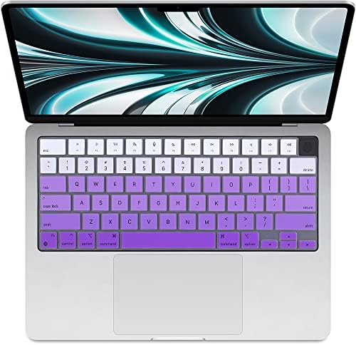 ProElife Funda de teclado para MacBook Air de 13.6 pulgadas 15 pulgadas 2024 2023 2022 M3 M2 Chip A2681 A2941, protector de teclado ultrafino U.S Enter para 2024-2022 Air 13.6 pulgadas 15 pulgadas M3