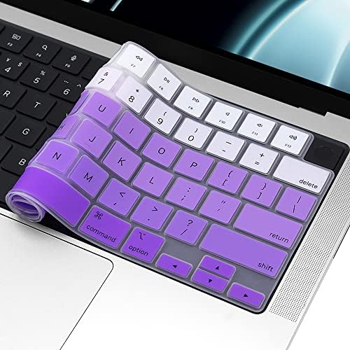 ProElife Funda de teclado para MacBook Air de 13.6 pulgadas 15 pulgadas 2024 2023 2022 M3 M2 Chip A2681 A2941, protector de teclado ultrafino U.S Enter para 2024-2022 Air 13.6 pulgadas 15 pulgadas M3