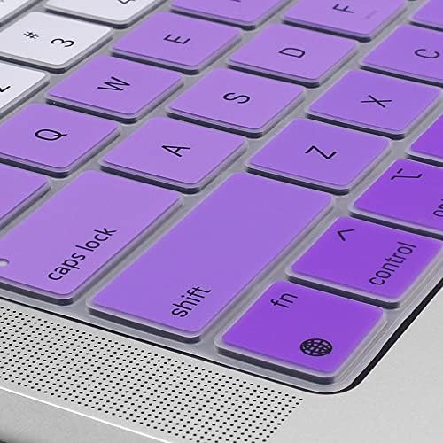 ProElife Funda de teclado para MacBook Air de 13.6 pulgadas 15 pulgadas 2024 2023 2022 M3 M2 Chip A2681 A2941, protector de teclado ultrafino U.S Enter para 2024-2022 Air 13.6 pulgadas 15 pulgadas M3