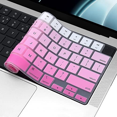 ProElife Funda de teclado para MacBook Air de 13.6 pulgadas 15 pulgadas 2024 2023 2022 M3 M2 Chip A2681 A2941, protector de teclado ultrafino U.S Enter para 2024-2022 Air 13.6 pulgadas 15 pulgadas M3