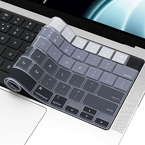 ProElife Funda de teclado para MacBook Air de 13.6 pulgadas 15 pulgadas 2024 2023 2022 M3 M2 Chip A2681 A2941, protector de teclado ultrafino U.S Enter para 2024-2022 Air 13.6 pulgadas 15 pulgadas M3