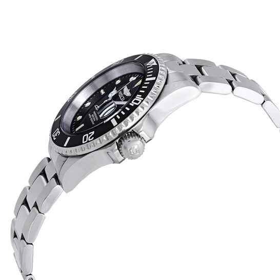 Pro Diver Black Dial Stainless Steel 40 mm Men s Watch