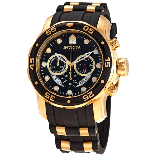 Pro Diver Chronograph Black Semi Transparent Dial Men s Watch