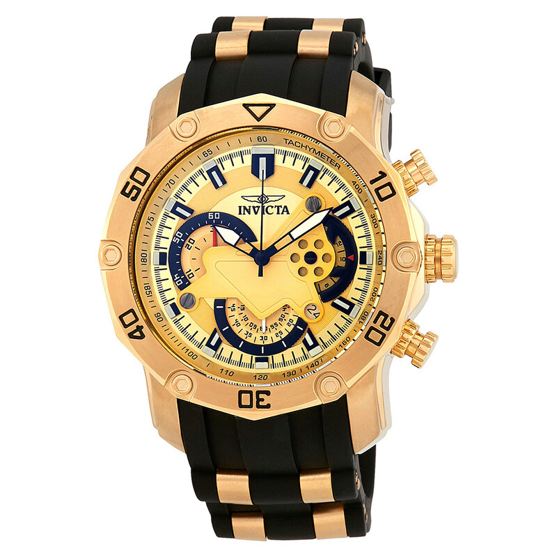 Pro Diver Chronograph Gold Dial Men s Watch